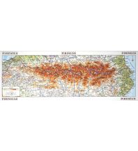 Reliefkarten Mapa en relieve Pirineos/Pyrenäen 1:800.000 Mapiberia f&b