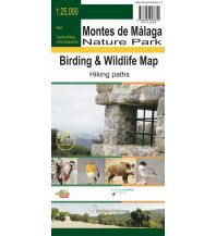 Wanderkarten Spanien BioGea Birding & Wildlife Map Nature Park Montes de Málaga 1:25.000 Bio Gea Ediciones