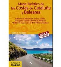 Road Maps Anaya Straßenkarte Spanien - Kataloniens Küste und Balearen. Costas de Cataluña 1:340.000 Anaya-Touring
