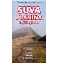 Hiking Maps Serbia + Montenegro Geokarta Wanderkarte Suva Planina Nationalpark 1:55.000 Geokarta
