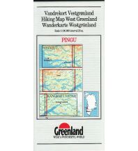 Hiking Maps Denmark - Greenland Greenland Hiking Map 9, Pingu 1:100.000 Udvalget for Vandreturisme i Grønland