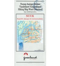 Hiking Maps Denmark - Greenland Udvalget Wanderkarte 19 Grönland - Nuuk, Kapisillit, Qooqqut, Austmannadalen 1:100.000 Udvalget for Vandreturisme i Grønland