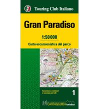 Wanderkarten Italien TCI Carta escursionistica Gran Paradiso 1:50.000 Touring Club Italiano