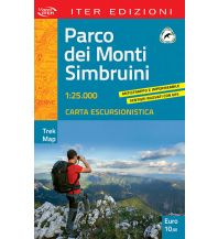Hiking Maps Apennines Iter Trek Map Parco dei Monti Simbruini 1:25.000 Edizioni Iter