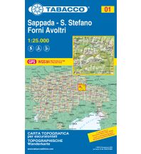 Mountainbike-Touren - Mountainbikekarten Tabacco-Karte 01, Sappada, Santo Stefano, Forni Avoltri 1:25.000 Tabacco