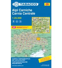 Mountainbike Touring / Mountainbike Maps Tabacco-Karte 09, Alpi Carniche/Karnische Alpen, Carnia Centrale 1:25.000 Tabacco
