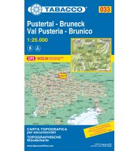 Skitourenkarten Tabacco-Karte 033, Pustertal/Val Pusteria, Bruneck/Brunico 1:25.000 Tabacco