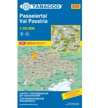 Skitourenkarten Tabacco-Karte 039, Passeiertal/Val Passiria 1:25.000 Tabacco