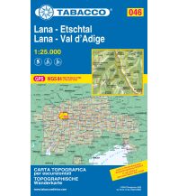 Ski Touring Maps Tabacco-Karte 046, Lana, Etschtal/Val d'Adige 1:25.000 Tabacco