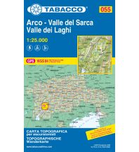 Mountainbike-Touren - Mountainbikekarten Tabacco-Karte 055, Valle del Sarca, Arco, Riva del Garda 1:25.000 Tabacco