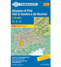 Mountainbike-Touren - Mountainbikekarten Tabacco-Karte 062, Altopiano di Pinè, Valli de Cembra e dei Mocheni 1:25.000 Tabacco