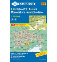 Hiking Maps Italy Tabacco-Karte 070, Il Montello, Colli Asolani, Montebelluna, Valdobbiadene 1:25.000 Tabacco