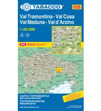 Mountainbike-Touren - Mountainbikekarten Tabacco-Karte 028, Val Tramontina, Val Cosa, Val Meduna, Val d'Arzino 1:25.000 Tabacco