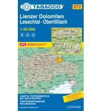 Mountainbike Touring / Mountainbike Maps Tabacco-Karte 072, Lienzer Dolomiten, Lesachtal, Obertilliach 1:25.000 Tabacco