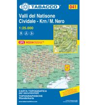 Mountainbike-Touren - Mountainbikekarten Tabacco-Karte 041, Valli del Natisone, Cividale, Krn/Monte Nero 1:25.000 Tabacco