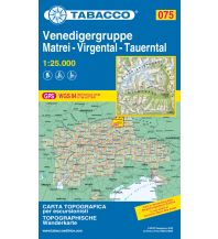 Mountainbike Touring / Mountainbike Maps Tabacco-Karte 075, Venedigergruppe, Matrei, Virgental, Tauerntal 1:25.000 Tabacco