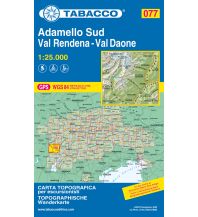 Mountainbike Touring / Mountainbike Maps Tabacco-Karte 077, Adamello Sud, Val Rendena, Val Daone 1:25.000 Tabacco