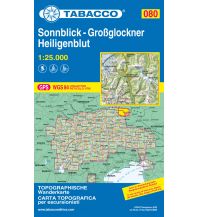 Ski Touring Maps Tabacco-Karte 080, Sonnblick, Großglockner, Heiligenblut 1:25.000 Tabacco