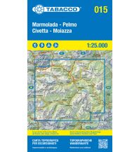 Mountainbike-Touren - Mountainbikekarten Tabacco-Karte 015, Marmolada, Pelmo, Civetta, Moiazza 1:25.000 Tabacco