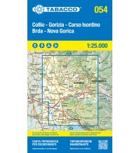 Mountainbike Touring / Mountainbike Maps Tabacco-Karte 054, Collio/Brda, Gorizia/Görz, Carso Isontino 1:25.000 Tabacco