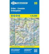 Skitourenkarten Tabacco-Karte 08, Ortles/Ortlergebiet, Cevedale 1:25.000 Tabacco