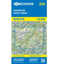 Skitourenkarten Tabacco-Karte 016, Dolomiti del Centro Cadore 1:25.000 Tabacco