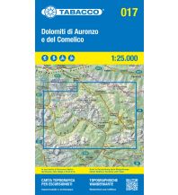 Ski Touring Maps Tabacco-Karte 017, Dolomiti di Auronzo e del Comelico 1:25.000 Tabacco