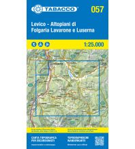 Mountainbike-Touren - Mountainbikekarten Tabacco-Karte 057, Levico, Altopiani di Folgaria, Lavarone e Luserna 1:25.000 Tabacco