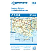 Wanderkarten Italien Tabacco-Karte 301, Laguna di Grado, Aquileia, Palmanova 1:25.000 Tabacco
