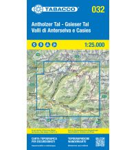 Ski Touring Maps Tabacco-Karte 032, Antholzer Tal, Gsieser Tal/Valli di Anterselva e Casies 1:25.000 Tabacco