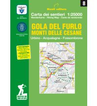 Hiking Maps Apennines Monti Editore Wanderkarte 08, Gola del Furlo, Monti delle Cesane 1:25.000 Monti Editore - IGA