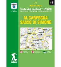 Hiking Maps Apennines Monti Editore Wanderkarte 16, Monte Carpegna, Sasso di Simone 1:25.000 Monti Editore - IGA