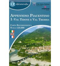 Wanderkarten Apennin Appennino Piacentino 1 - Val Tidone e Val Trebbia 1:25.000 Club Alpino Italiano - B.E.L.C.A. Firenze
