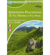 Hiking Maps Apennines Appennino Piacentino 2 - Val Trebbia e Val Nure 1:25.000 Club Alpino Italiano - B.E.L.C.A. Firenze