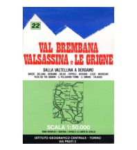 Hiking Maps Italy IGC-Wanderkarte 22, Val Brembana, Valsassina e le Grigne 1:50.000 IGC