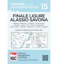 Wanderkarten Italien IGC-Wanderkarte 15, Finale Ligure, Alassio, Savona 1:50.000 IGC