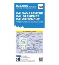 Wanderkarten Italien IGC WK 102, Valsavarenche, Val di Rhêmes, Valgrisenche 1:25.000 IGC