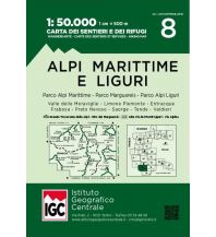 Hiking Maps Italy IGC-Wanderkarte 8, Alpi Marittime & Liguri/Seealpen & Ligurische Alpen 1:50.000 IGC