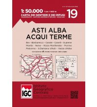 Wanderkarten Italien IGC Wanderkarte 19, Asti, Alba, Acqui Terme 1:50.000 IGC