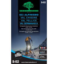 Skitourenkarten Fraternali Skitourenkarte S-02, Sci alpinismo in Val Chisone, Val Pellice, Val Germanasca 1:25.000 Fraternali