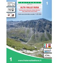 Hiking Maps Italy Fraternali-Wanderkarte 1, Alta Valle Susa 1:25.000 Fraternali