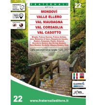 Hiking Maps Italy Fraternali-Wanderkarte 22, Mondovì, Val Ellero, Val Maudagna, Val Corsaglia, Val Casotto 1:25.000 Fraternali