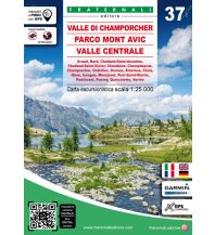 Wanderkarten Italien Fraternali Wanderkarte 37, Valle di Champorcher, Parco Mont Avic, Valle Centrale 1:25.000 Fraternali