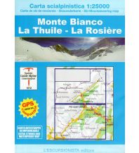 Ski Touring Maps Escursionista-Skiwanderkarte Monte Bianco/Mont Blanc, La Thuile, La Rosière 1:25.000 L'Escursionista
