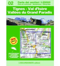 Hiking Maps Italy Escursionista-Karte 02, Tignes, Val d'Isère, Vallées du Grand Paradis 1:25.000 L'Escursionista