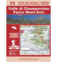 Hiking Maps Italy Escursionista-Karte 11, Valle di Champorcher, Parco Mont Avic 1:25.000 L'Escursionista