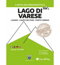 Hiking Maps Italy Geo4Map WK 304 Italien Alpin - Lago di Varese 1:25.000 Geo4map 