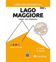 Hiking Maps Italy Geo4Map Wanderkarte 305, Lago Maggiore 1:25.000 Geo4map 