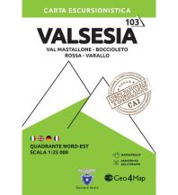 Hiking Maps Italy Geo4Map-Wanderkarte 103, Valsesia Quadrante Nord-Est 1:25.000 Geo4map
