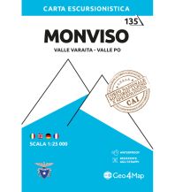 Hiking Maps Italy Geo4Map-Wanderkarte 135, Monviso 1:25.000 Geo4map